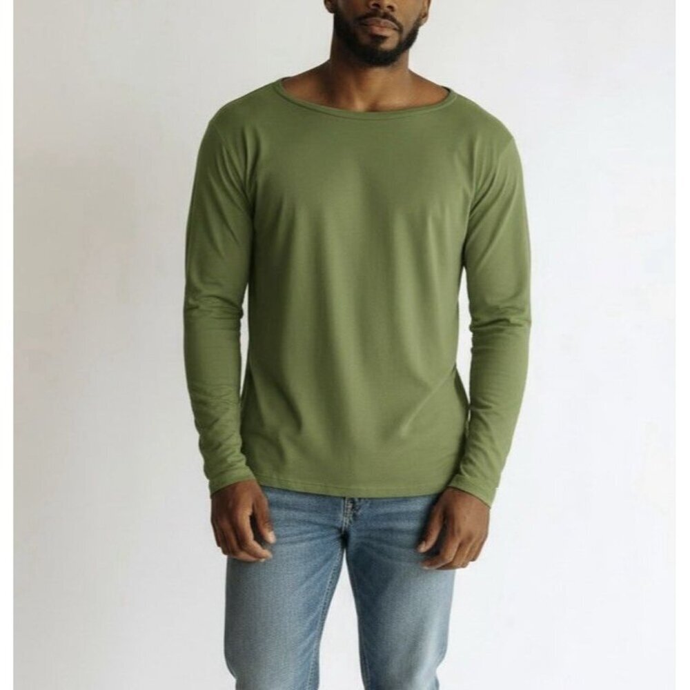 All In Motion Men's Long Sleeve Performance T-Shirt Green Size 3XL Crew Neck NWT